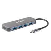HUB USB-C D-LINK DUB-2340 A 3xUSB3.0 1xUSB-C PD 60W