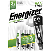 BLISTER 4 PILAS RECARGABLES UNIVERSAL POTENCIA 500 MAH TIPO HR03 ENERGIZER E301375701