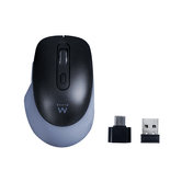 MOUSE SEM FIO EWENT EW3243 800/1600/2400/3200DPI 6 BOTÕES PRETO/CINZA