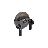 FONE DE OUVIDO INTRA-AURICULAR BLUETOOTH TOOQ TQBWH-0060G SNAIL BT5.3 CAIXA DE CARREGAMENTO CINZA