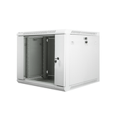 ARMÁRIO DE PAREDE LANBERG 9U 600X600 RACK 19 PACOTE PLANO V2 PORTA DE VIDRO CINZA