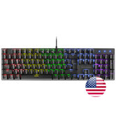 MARS GAMING MK422 US SWITCH BLUE PR TECLADO MECÂNICO 100Hz AVANÇADO ANTI-GHOSTING RGB PRETO