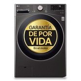 LAVADORA CARGA FRONTAL LG F0P3CYV2E 20 KG 1000 RPM B INOX NEGRA ANTIHUELLAS