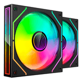 KIT 2xVENTOINHA INTERNA ARGB MARCH GAMING MF3DPROX2 PRETA 120mm ARGB 360o PWM