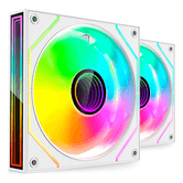 KIT 2xVENTOINHA INTERNA ARGB MARS GAMING MF3DPROX2 BRANCA 120mm ARGB 360o PWM