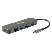 HUB USB-C D-LINK DUB-2334 A 3xUSB3.0 1xUSB-C PD 60W) 1xGb RJ45