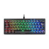 TECLADO MARS GAMING COMPACTO MKMINIPROBRES HOT-SWAP MECANICO SWITCH MARRON RGB CHROMA NEGRO