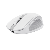 MOUSE SEM FIO E BLUETOOTH TRUST OZAA 24933 RECARREGÁVEL BRANCO - SENSOR ÓPTICO - 6 BOTÕES - 800/1600/3200DPI - RECEPTOR USB-A/USB-C