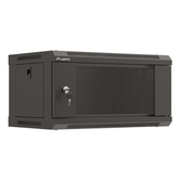 ARMARIO LANBERG MURAL RACK 19" 4U 540X350 FLAT PACK NEGRO PUERTA CRISTAL