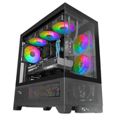 CAIXA ATX SEMI-TORRE MARS GAMING MCLCDX PRETA GPU LCD DE VIDRO TEMPERADO CONTÍNUO 425 mm 3x2,5 ou 3x3,5