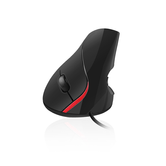 EWENT RATON VERTICAL ERGONÔMICO. ÓPTICO. 1000 DPI. USB. NEGRO