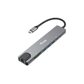 DOCKING USB-C EQUIP 133497 A 1xHDMI 4K 2xUSB-A 3.2 5 Gbps 1xTF 1xMicroSD 1xUSB-C PD 100W 1xRJ45