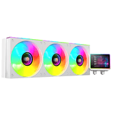 SISTEMA DE REFRIGERAÇÃO LÍQUIDA BRANCO MARS GAMING MLVISIONII360W TELA DE 3x120mm ARGB TPD 600W