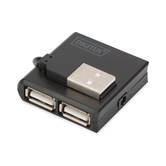HUB USB 2.0 DE ALTA VELOCIDADE 4 PORTAS 4X USB A/F 1X USB B MINI/M INCL. CABO USB