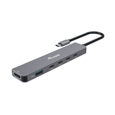 DOCKING USB-C 6 EM 1 EQUIP 133500 A 1xHDMI 4K 4xUSB-C 1xUSB-A 1xUSB-C PD 100W