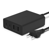 CARGADOR USB-C BELKIN 108W WCH010VFBK 2XUSB-C 2XUSB-A GAN BOOST CHARGE NEGRO