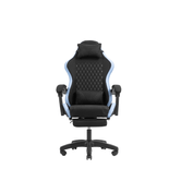 SILLA GAMER MARS GAMING MGCXFGRBL NEGRA Y AZUL RECLINABLE REPOSABRAZOS AJUSTABLE REPOSAPIES COJINES