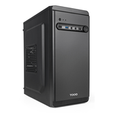 Caixa de minitorre Micro-ATX TOOQ “DODEKA ULTRA” preta, inclui fonte