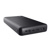 POWERBANK UNIVERSAL TRUST 24676 PRIMO 20000mAh COLOR NEGRO INPUT MICRO USB Y USB-C OUT 2 USB-A 1 USB