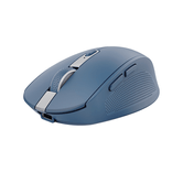 MOUSE SEM FIO E BLUETOOTH TRUST OZAA 24934 RECARREGÁVEL AZUL - SENSOR ÓPTICO - 6 BOTÕES - 800/1600/3200DPI - RECEPTOR USB-A/USB-C