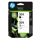 PACK COMBO CARTUCHOS HP 304 NEGRO + TRICOLOR