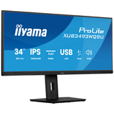 Alto-falantes HDMI IIYAMA XUB3493WQSU-B6 ProLite de 34" LED IPS UltraWide Quad HD