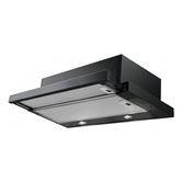 CAMPANA TELESCOPICA MEPAMSA SUPERLINE GLASS 60 NEGRA. ANCHO 60 CM NEGRA