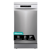 LAVAVAJILLAS 45 CM HISENSE HS543D10X D 11 CUBIERTOS INOX