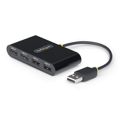 Hub bus USB 2.0 de 4 portas alimentado por 480 Mbps