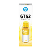 Garrafas de tinta amarela HP GT52