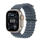 Capa de titânio natural celular para Apple Watch Ultra 3 GPS + de 49 mm com pulseira Anchor Blue Ocean