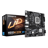 Placa Intel  GIGABYTE H610M D3W Placa Base - Compatible con procesadores Intel Core de 14ª generación, VRM de 5+1+1 fases, hasta 5600MHz DDR5, 1x
