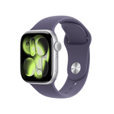 Apple Watch Series 11 GPS + Cellular 42mm Silver Aluminium Case with Purple Fog Sport Band - M/L