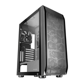 Ventiladores ultrassilenciosos MARS GAMING MC-PRO2 Professional Tower E-ATX CPU FREEZER System 5 e malha metálica frontal preta preta