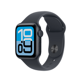 Capa de alumínio Midnight para Apple Watch SE 3 GPS + Cellular de 40 mm com pulseira esportiva Midnight - S/M