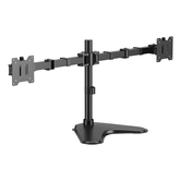 AISENS Soporte de Mesa Con Peana Eco Giratorio e Inclinable para Monitor TV 20kg  3 Pivotes  2 Brazos  de 17  35   Negro