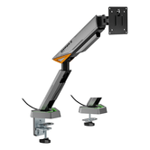 AISENS DT49TSRRGB 347 soporte para monitor 124 5 cm  49   Escritorio Negro  Gris