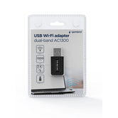 ADAPTADOR DE BANDA DUPLA COMPACTO GEMBIRD WI-FI USB AC1300