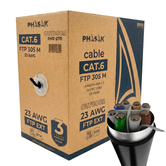 Phasak Bobina de cable de red FTP Cat 6 exterior CCA AWG23 305 m     PHR 670