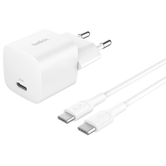 CARGADOR USB BELKIN WCA012KQ1MWH-B6 USB-C PD 25W + CABLE USB-C A USB-C 1m COLOR BLANCO