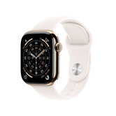 Capa de titânio dourado de 46 mm para Apple Watch Series 11 GPS + Cellular com pulseira esportiva Light Blush - S/M