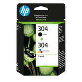 PACK COMBO CARTUCHOS HP 304 NEGRO + TRICOLOR