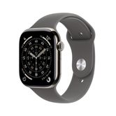 Apple Watch Series 11 GPS + Cellular 42mm Natural Titanium Case with Stone Grey Sport Band - M/L