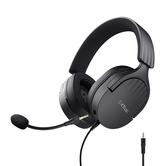 HEADSET TRUST GAMING GXT 489 PRETO FAYZO 24898 MICROFONE DOBRÁVEL DESTACÁVEL CABO TRANÇADO 1,2 m JACK 3,5 mm CONTROLE REMOTO