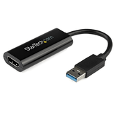 Adaptador USB 3.0 a HDMI - 1080p (1920x1200) - Adaptador Conversor Compacto de USB-A a HDMI para Monitor - Adaptador Gráfico Externo de Vídeo - Negro