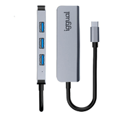 iggual Hub USB 3.0 tipo C x 4 portas HUB-C-4p
