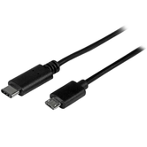 Cabo adaptador StarTech com 50 cm USB C para Micro USB B USB 2.0 macho para macho preto