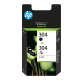 PACK COMBO CARTUCHOS HP 304 NEGRO + TRICOLOR