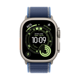 49mm Blue/Bright Blue Trail Loop - M/L - Natural Titanium Finish