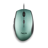 RATON NGS MOTH ICE ÓPTICO 1600DPI USB-C VERDE ERGONÔMICO HIELO